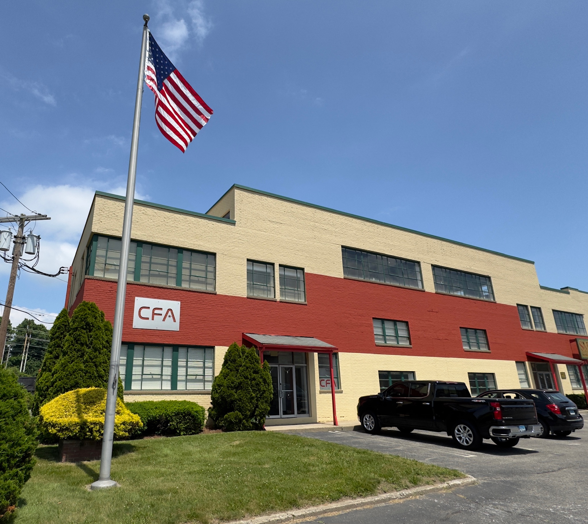 CFA's manufacturing facility in Milford, Connecticut, just off I-95.